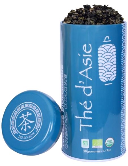 Thé bleu Oolong Bio vrac Boîte Métal 90g