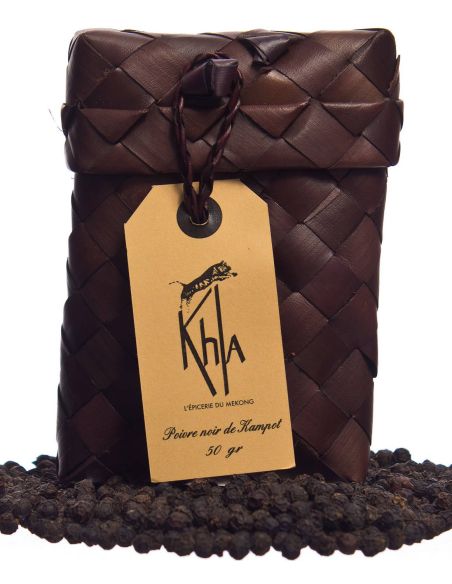Poivre noir de Kampot - IGP - Biologique - Premium - en grains - 50g - Palme- KHLA